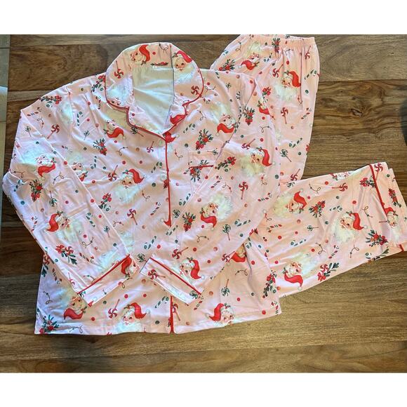 Women's Large Christmas Pajamas Pink - Picture 2 of 3
